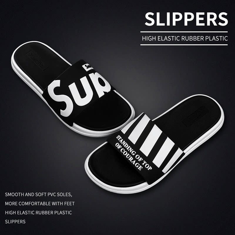 Slippers men summer out wearing ins trend 2021 new sandals beach men's net red trend anti-slip home