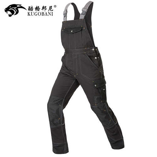 Износостойкие светоотражающие штаны для работы, свободный прямой крой, эффект подтяжки