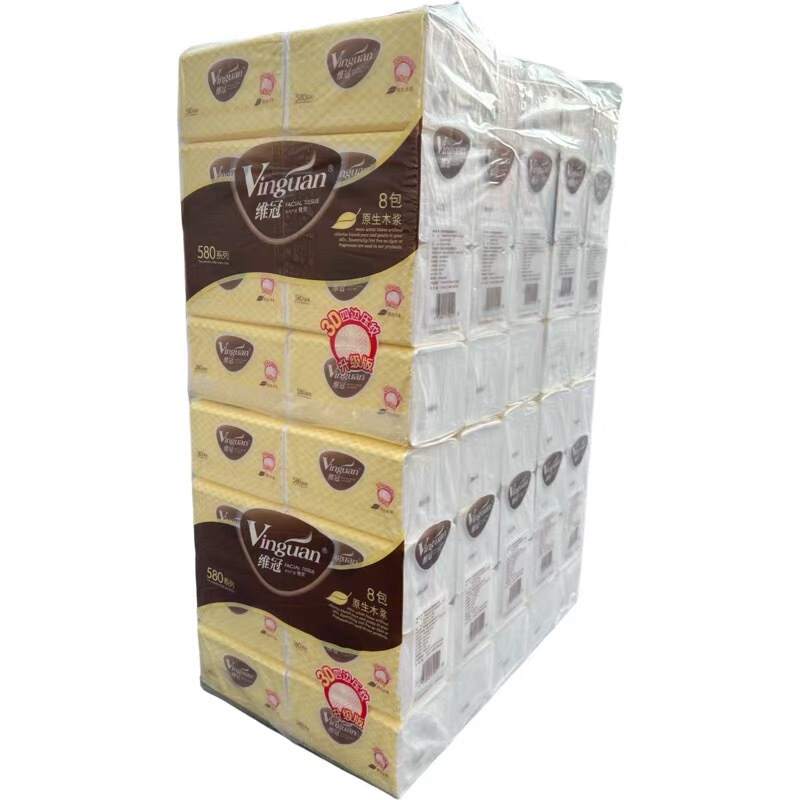 Viguan Elegant 580 Series Water-Resistant Extractable Tissue, 10 Packs Totaling 80 Packs of Napkins, Five-Layer Thickened Paper, Flexible Viguan Elegant 580 Series Water-Resistant Extractable Tissue, 10 Packs Totaling 80 Packs of Napkins, Five-Layer Thickened Paper, Flexible