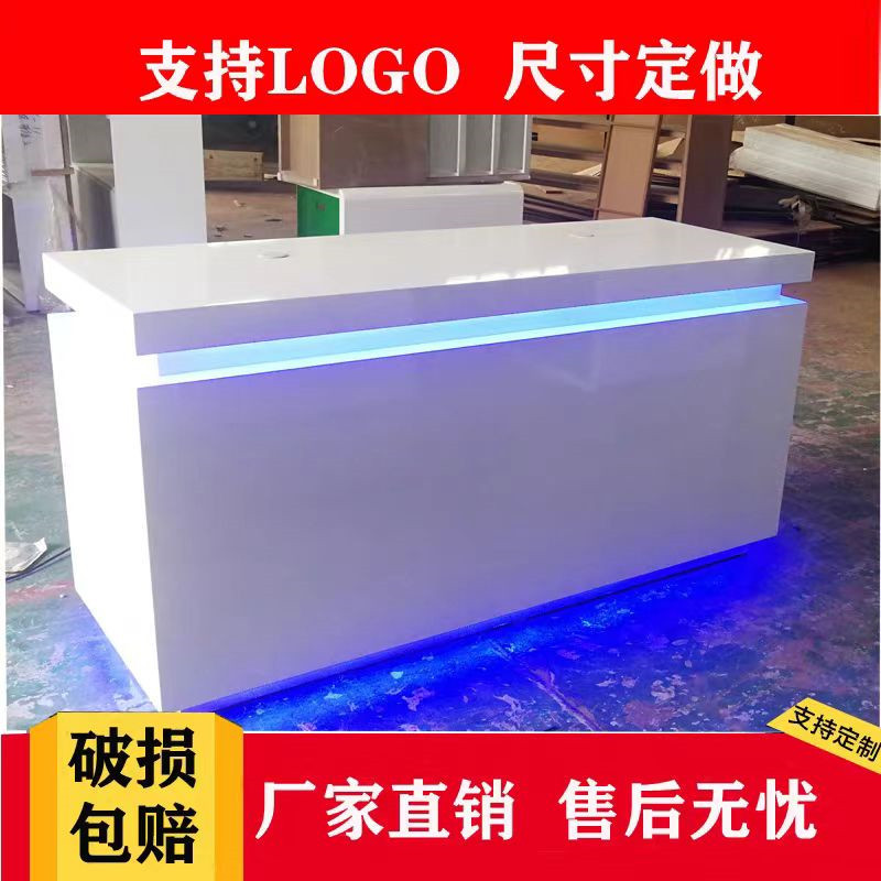 Painted Island Display Stand with Smart Lock, Digital Product Experience Stand, Mobile Phone Display Cabinet, Illuminated Rectangular Experience Table