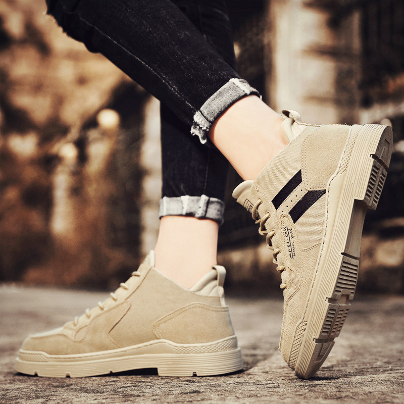 Martin boots men Inlenty wind high cylinder shoes men's shoes Summer 2022 new middle cylinder genuine leather overalls snowshoeing boots