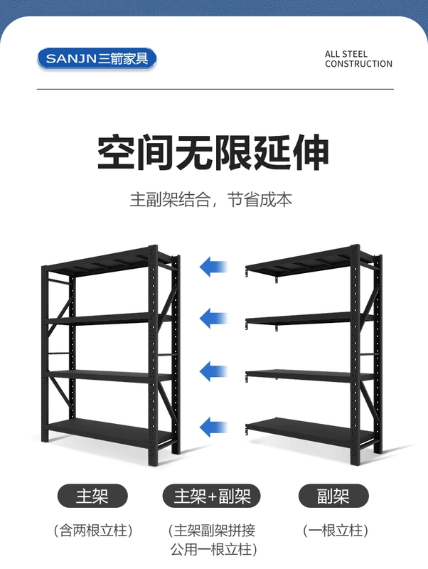 Kệ để đồ kho nhiều tầng giá để đồ nặng kho phòng siêu thị nhà để xe thể hiện hộ gia đình chở hàng giá để đồ kệ sắt trang trí cây cảnh kệ trưng bày sách