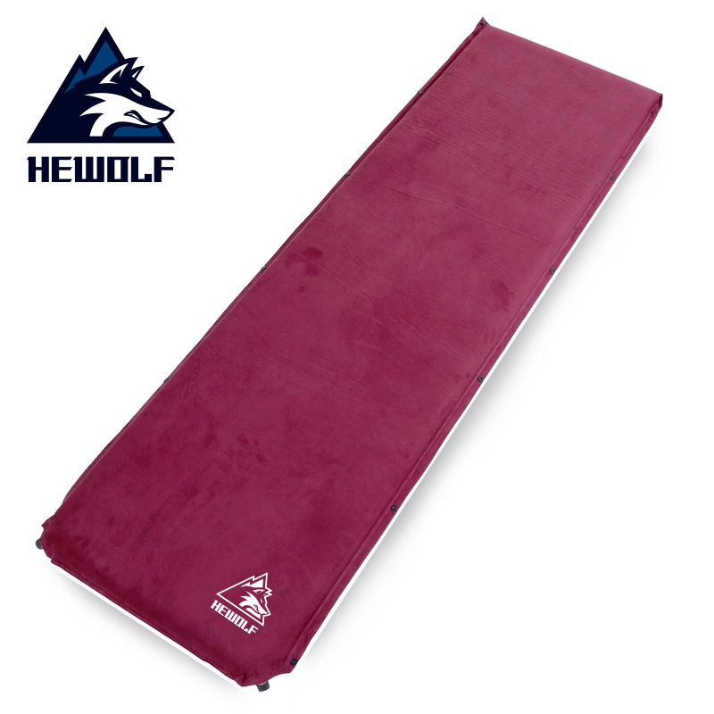 Male wolf thickening can be spliced suede automatic inflatable mat Outdoor camping air bed moisture-proof floor mat Soft sleeping mat