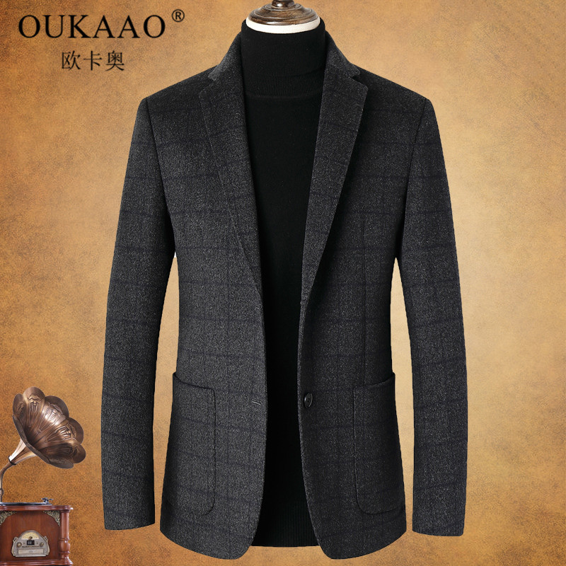 Brand Men's Clothing Wool Suit Men's Spring Casual High-end Brands Western Suit Cashmere Thickened West Suit Jacket Man