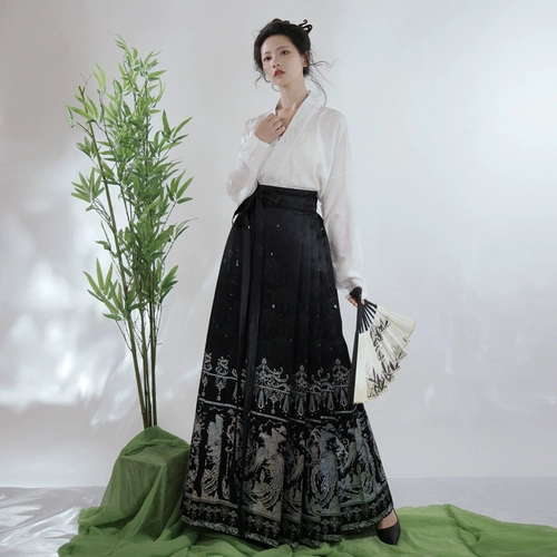 言然 Оригинальный комплект, весеннее летнее ханьфу, китайский стиль