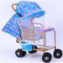 Summer seat baby stroller baby stroller baby trolley can sit on rattan chair rattan bamboo rattan cart
