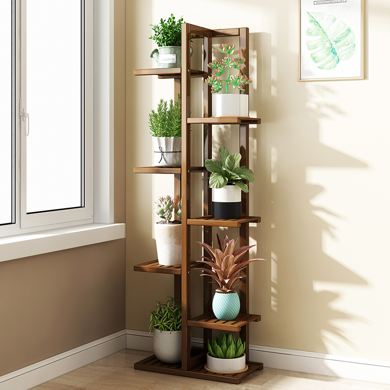 Living room flower stand TV next to the 2021 new bedroom style high-end modern minimalist balcony floor flower pot stand