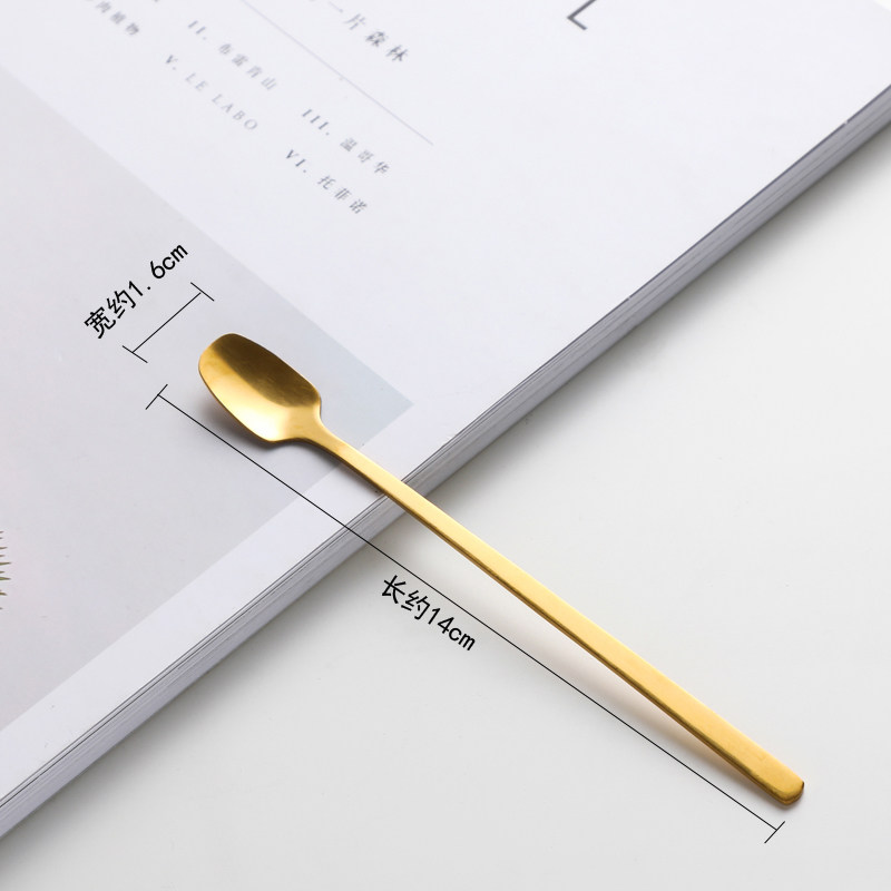 Gold Metal Stainless Steel Spoon
