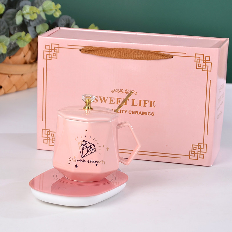 Warm constant temperature cup 55 degrees ℃ pad heating gift box water cup automatic cup office milk electric heating office coaster