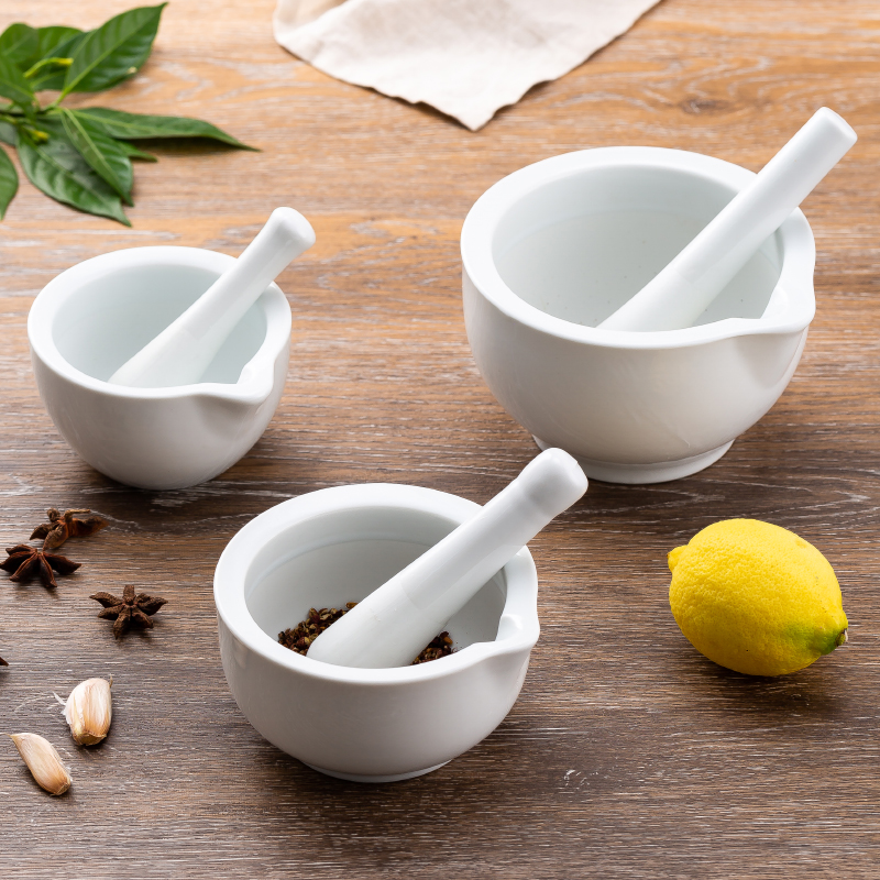 Ceramic manual grinding bowl grinding machine mashing machine inverted medicine grinding medicine bowl medicine pestle grinding stick drug ingots grinding shredders