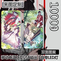 tian guan ci fu batteries 10000 mA to map custom double-sided pattern mobile power Universal diy personalized