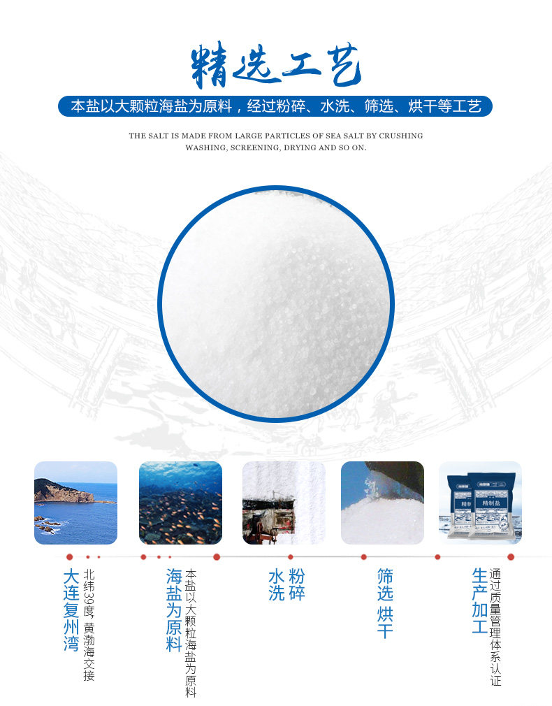 海湾 精制加碘食用盐 350g*7袋 图4