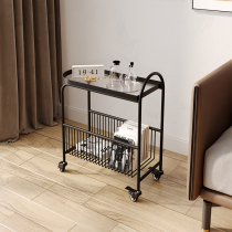 Living room Creative sofa edge a few mobile tea table light lavish minimalist Bedroom bedside Changhong glass small table