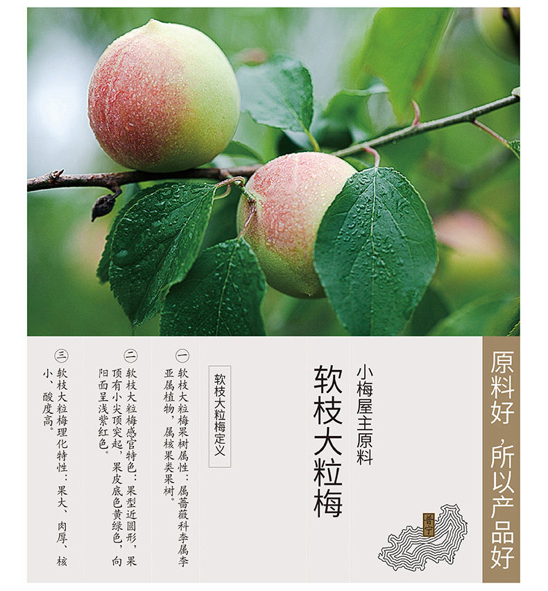 宋茜机场同款 小梅屋 蜂蜜味梅饼组合装 80g*3袋 图4