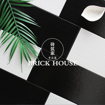Nordic pastoral minimalist style black and white imitation wood grain 150x800 bedroom living room balcony long wooden tile