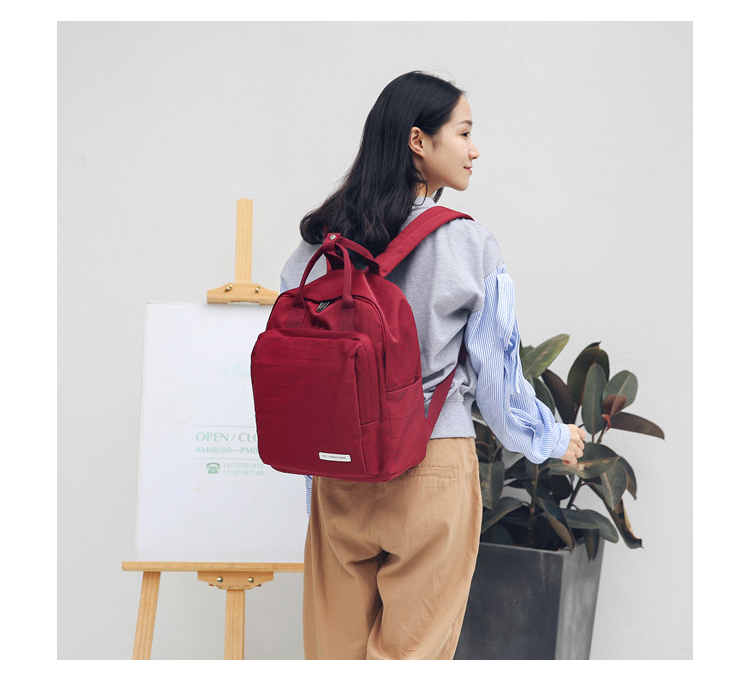 New chic phong cách Hồng Kông ba lô chống nước nhẹ túi nữ phiên bản Hàn Quốc của ba lô đại học đơn giản balo đẹp nữ