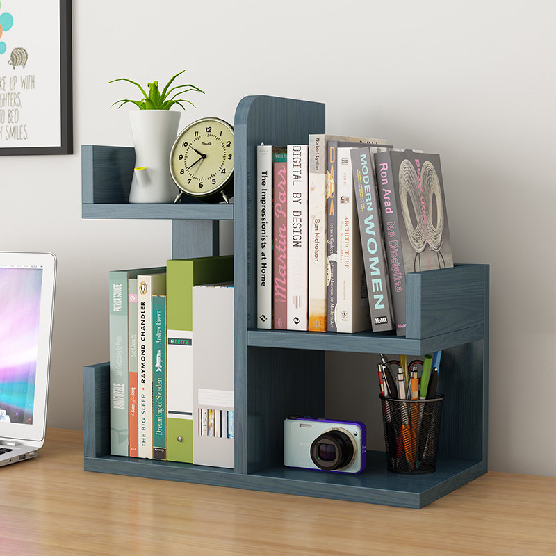 Desktop Bookshelves Shelve Multilayer Children Simple Small Solid Wood Office Table Bookcase Student Dormitory