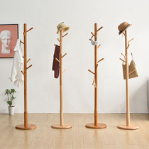 Hanger Floor-to-ceiling bedroom solid wood coat rack Household simple hanger Simple modern hanging clothes rack Hanging bag rack