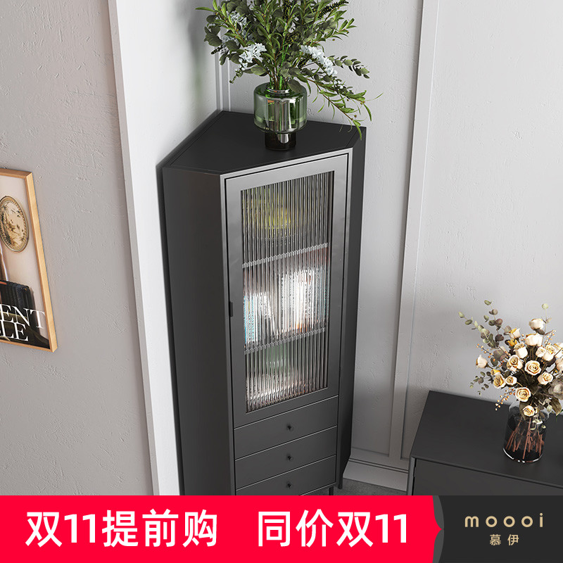 Corner cabinet corner cabinet triangle corner storage cabinet corner shelf living room sofa corner cabinet bedroom light luxury