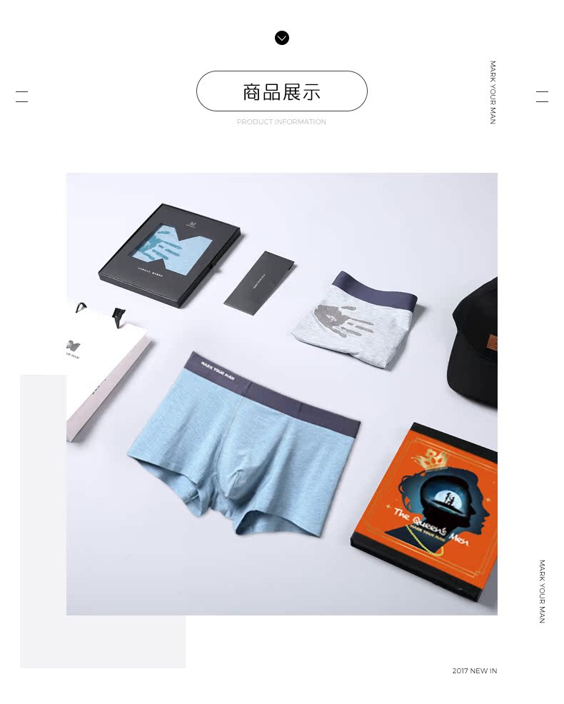 Đánh dấu người đàn ông thân mật của bạn Pháp đồ lót nam modal gợi cảm hộp quà boyshort thoáng khí quần sịp lưới