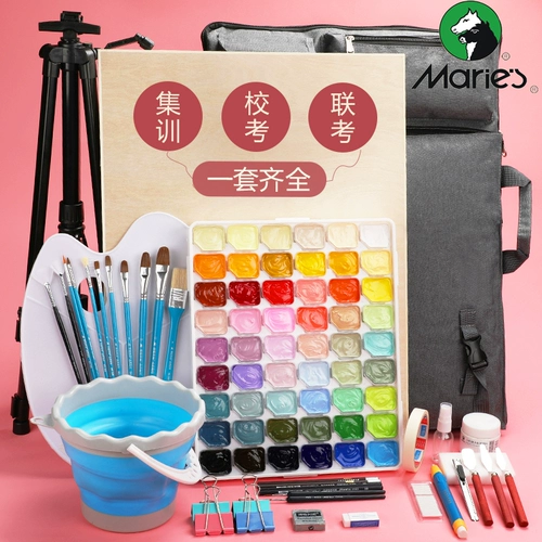 Пигментированная гуашь, художественный набор инструментов, профессиональная портативная акварель для начинающих для школьников, 54 цветов, полный комплект, 30 мл