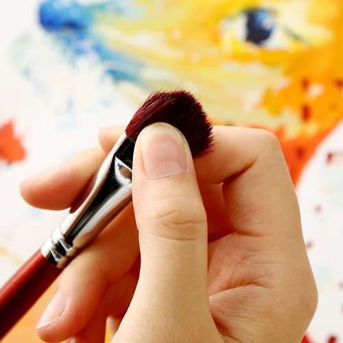 Пигментированная гуашь, кисть, комплект, художественная акварель с животными для начинающих, пигментированный акрил для школьников, щетка для создания градиентных переходов, ручная роспись, 6 шт