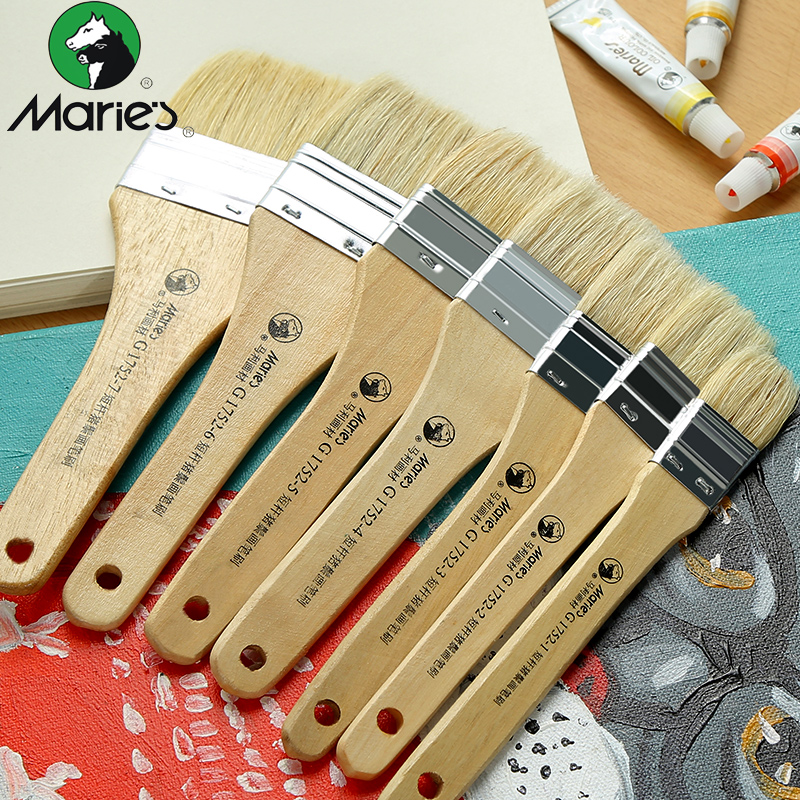 Mulley Board Brushed Platoon Brush Pen Brush Pen Beginners Fine Art Student Wall Painting Diy Graffiti Pig Mane Oil Painting Brushed Water Powder Paint Brush Paintbrush Paintbrush Pen Single Set of Brush Pen
