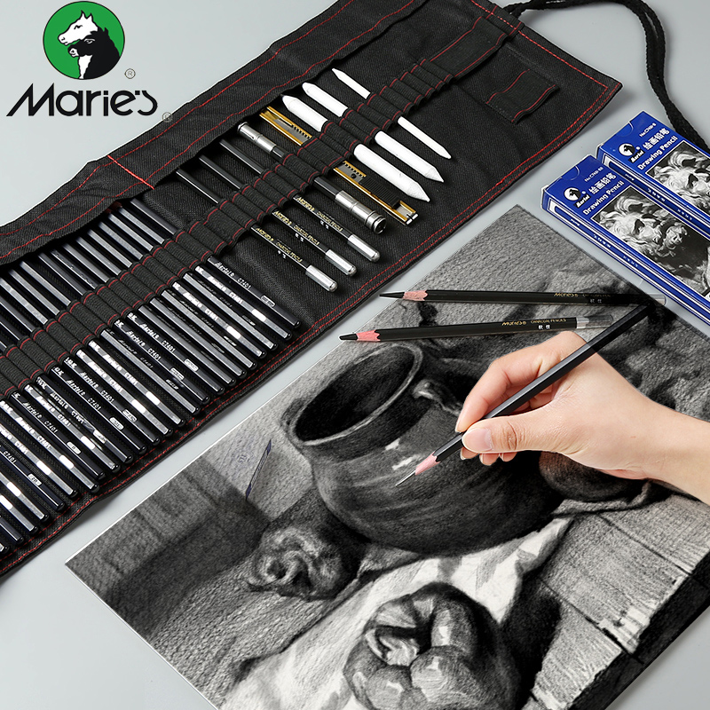 Marley Pencil Set Sketch Sketch Sketch Hand Painting Sketch Pen Set 2h4b6b8b Beginner Art Student Soft Medium Hard Sketch Pen 14b12b Extra Soft Painting Tool Supplies