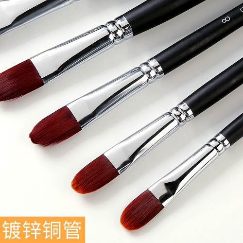 Гуашь, акрил, кисть, нейлоновая пигментированная акварель, детский комплект для начинающих для школьников, художественная профессиональная щетка для создания градиентных переходов, 6 шт