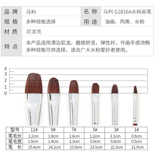 Пигментированная гуашь, кисть, комплект, художественная акварель с животными для начинающих, пигментированный акрил для школьников, щетка для создания градиентных переходов, ручная роспись, 6 шт