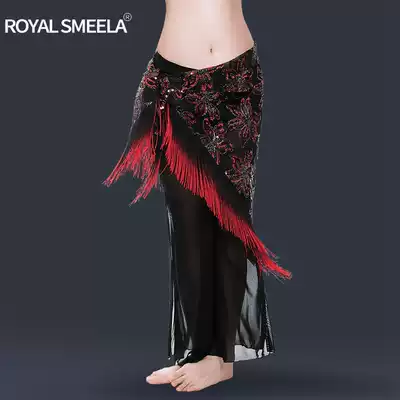 Royal Similla new belly dance two-color tassel hip towel triangle towel Similla waist towel waist cover 9755