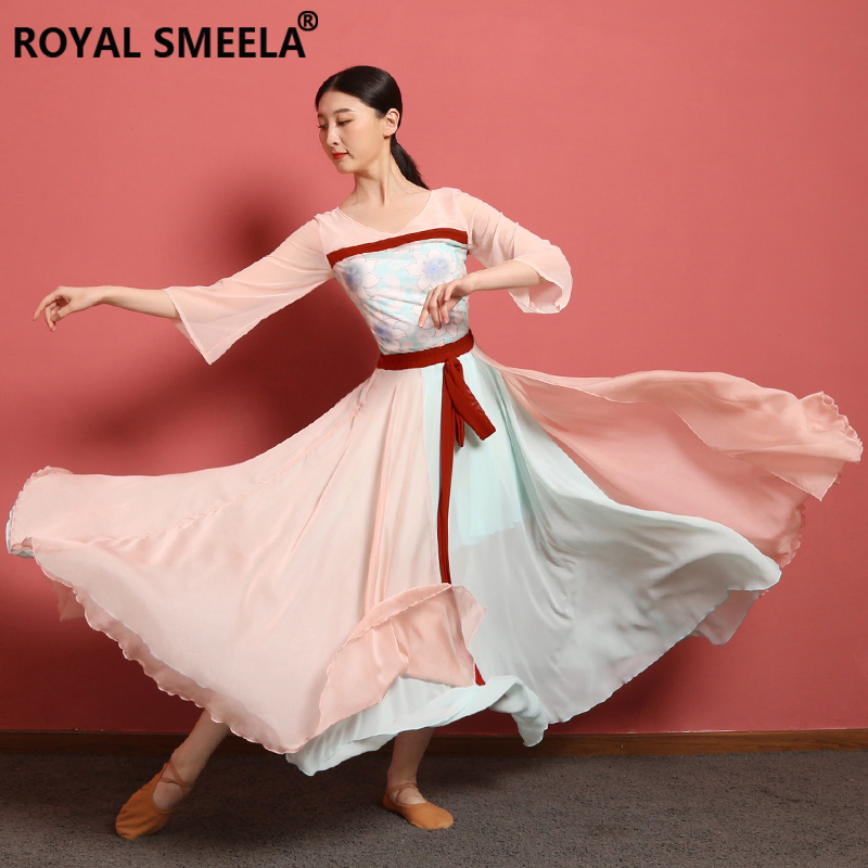 Classical Dance Dress Rhyme Clothes Spring Beauty Guan Dance Rehearsant Costume for Han Costume Art performance Costume Big Swing Dress Suit