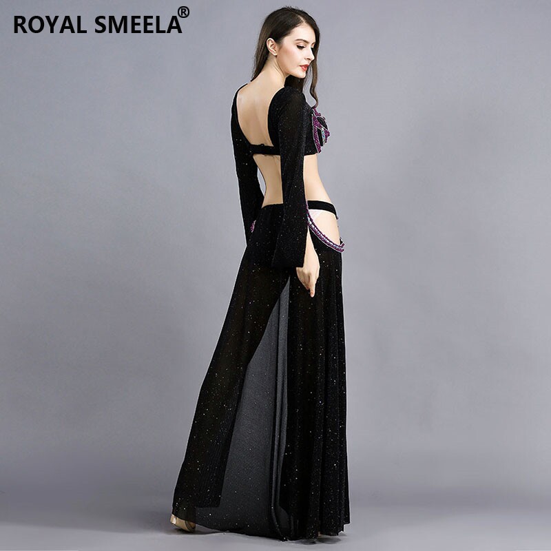 Belly dance 2022 new performance suits suit upscale winter oriental sexy fairy rehearsal for long dress dance performance