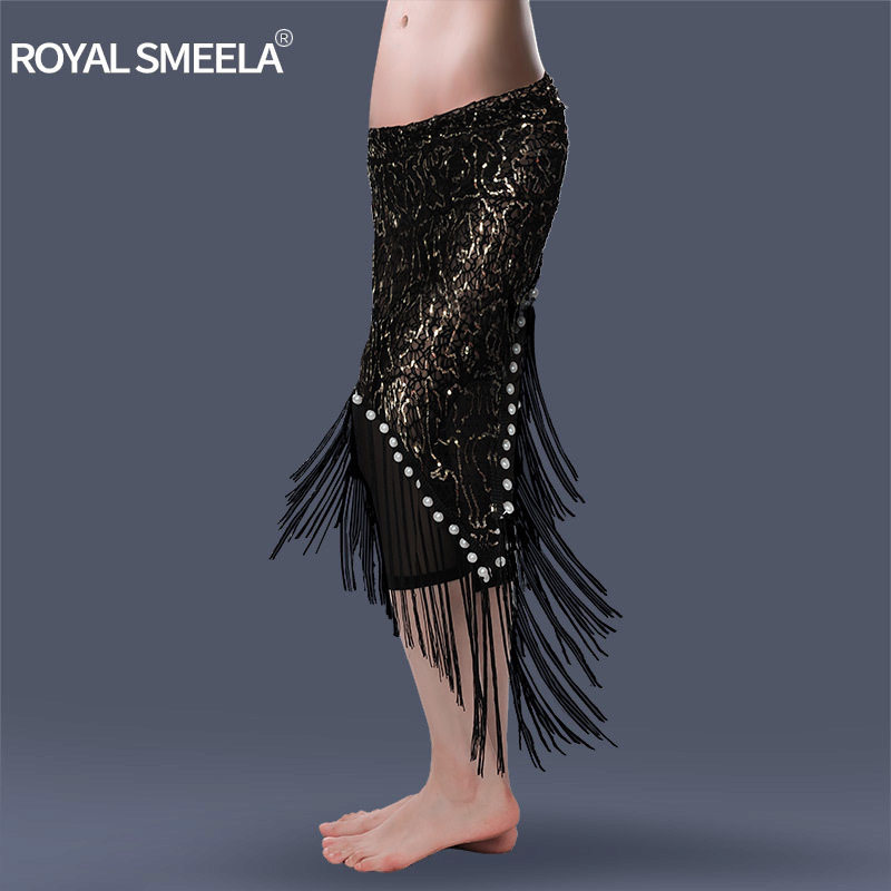 Royal Simila Belly Dance Hips New 2021 Waist Skirt Tassel Sequin Triangle Scarf Waistband