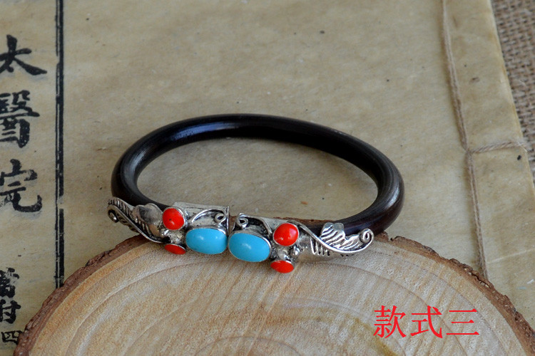 Tây Tạng gà máu vòng đeo tay nữ túi bạc lễ hội bạc không có vòng tay hoang dã ban đầu mây vòng tay trang sức vòng trầm