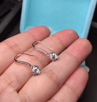 18K Gold Wedding Diamond Earrings Diamond Earrings Diamond Earrings Diamond Earrings Real Drill Naked Drill Ring Designation