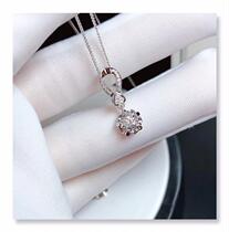 18K Gold Courting Wedding Diamond Pendant Real Drill Ring Naked Diamond Ring Designation Made Platinum Diamond Necklace Woman