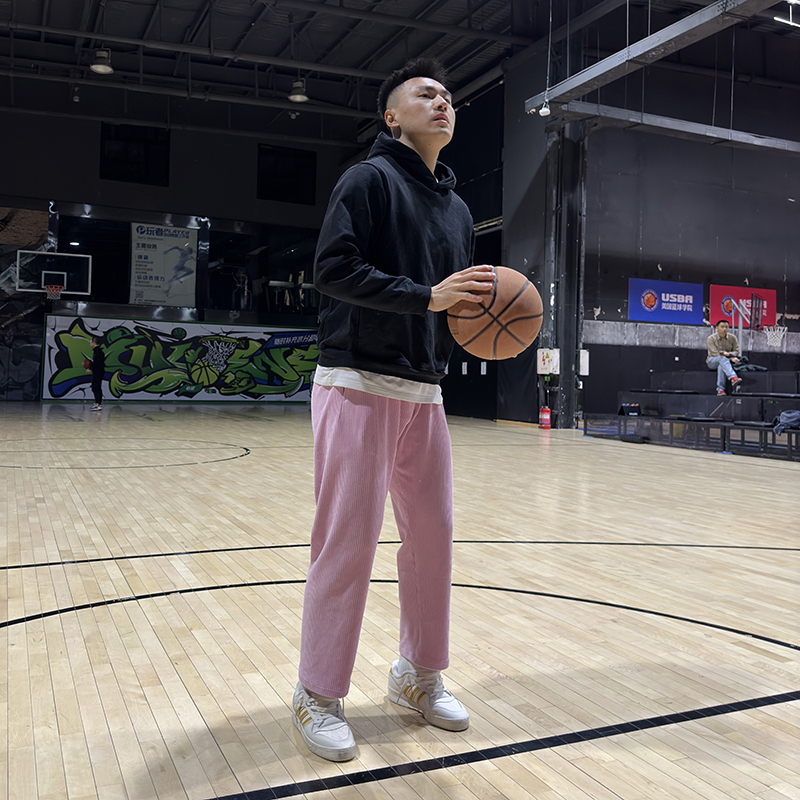 Drakcle Boo Meng Borong's Same Style Corduroy Limited Edition American Men's Versatile Straight-Leg Sports Casual Pants