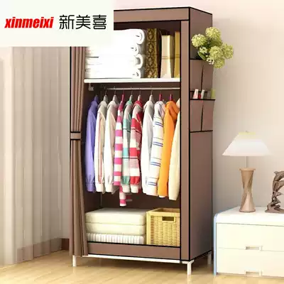 Simple cloth wardrobe activity clothes chef Home portable wardrobe simple stainless steel assembly solid color Assembly