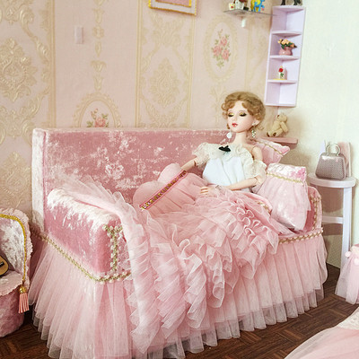 taobao agent BJD sofa lounge chair princess wind lace double 6/4/3 SD/small cloth doll furniture BJD camera props