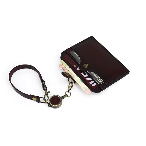 Оригинальный кожаный картхолдер, кошелек, сумка через плечо, японские и корейские, воловья кожа, делается под заказ