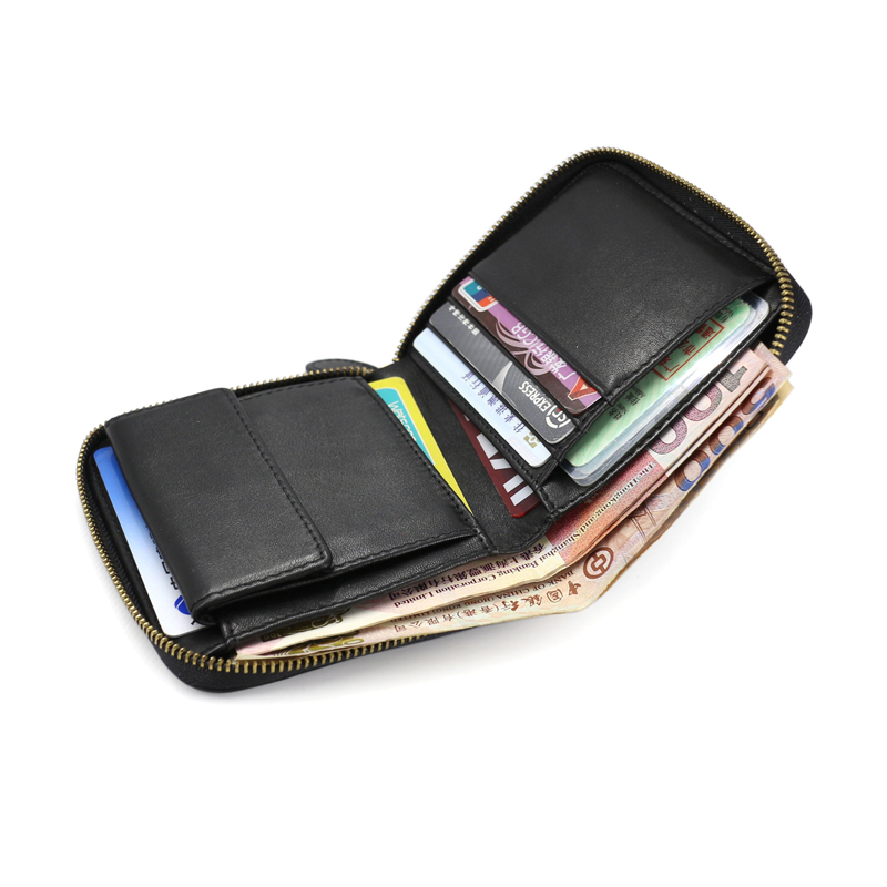 Headlayer Bull Leather Necklace Wallet Genuine Leather Brief Boy Zero Wallet Vertical student Carpack driver's card Coin Bag Tide