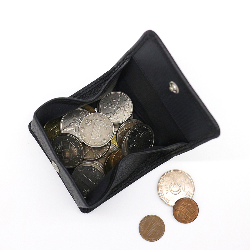 SEPTEMBER 27 DESIGNS Head layer Bull Leather Coin Bag Woman Genuine Leather Lychee Mini Zero Wallet Man