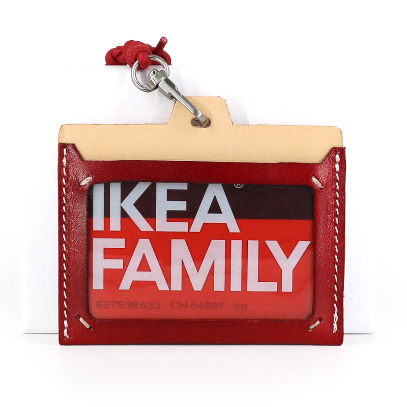 Head-layer handmade card male Yankee work card female neck rope door-free bus card set company annual meeting gift