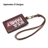 Оригинальный кожаный ретро картхолдер, бейджик, японские и корейские, из натуральной кожи