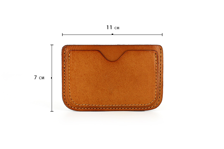 Da thực vật rám nắng lớp da thẻ giữ thủ công thẻ nữ gói thẻ kinh doanh thẻ ngân hàng retro nghệ thuật thẻ xe buýt bộ mỏng ví đựng thẻ