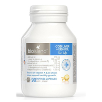 Bio island cod liver fish oil baby baby children infants DHA Australian imported cod liver oil 90 capsules
