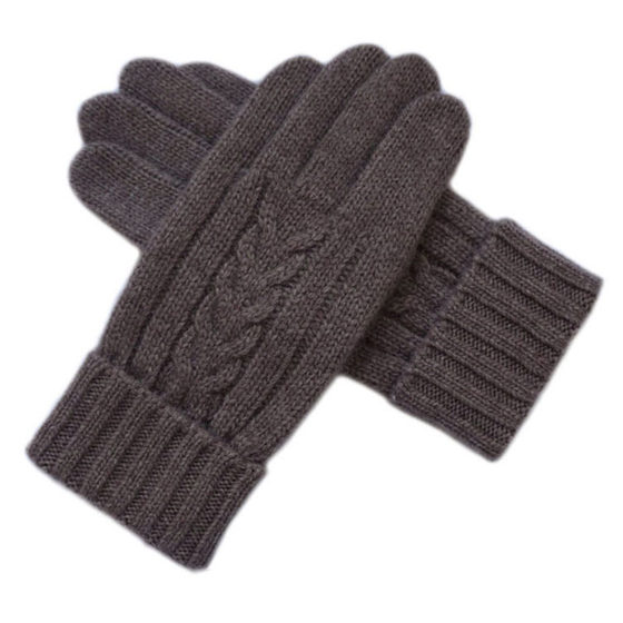Kraska Men's Business Casual Wool Touch Screen Gloves Autumn and Winter Warm Wool Knitted Driving Gloves