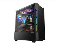 Hangjia (Huntkey) 580H Middle Tower Game (Large Side Penetration U3 Compatible with Water Cooling) Moonlight Black