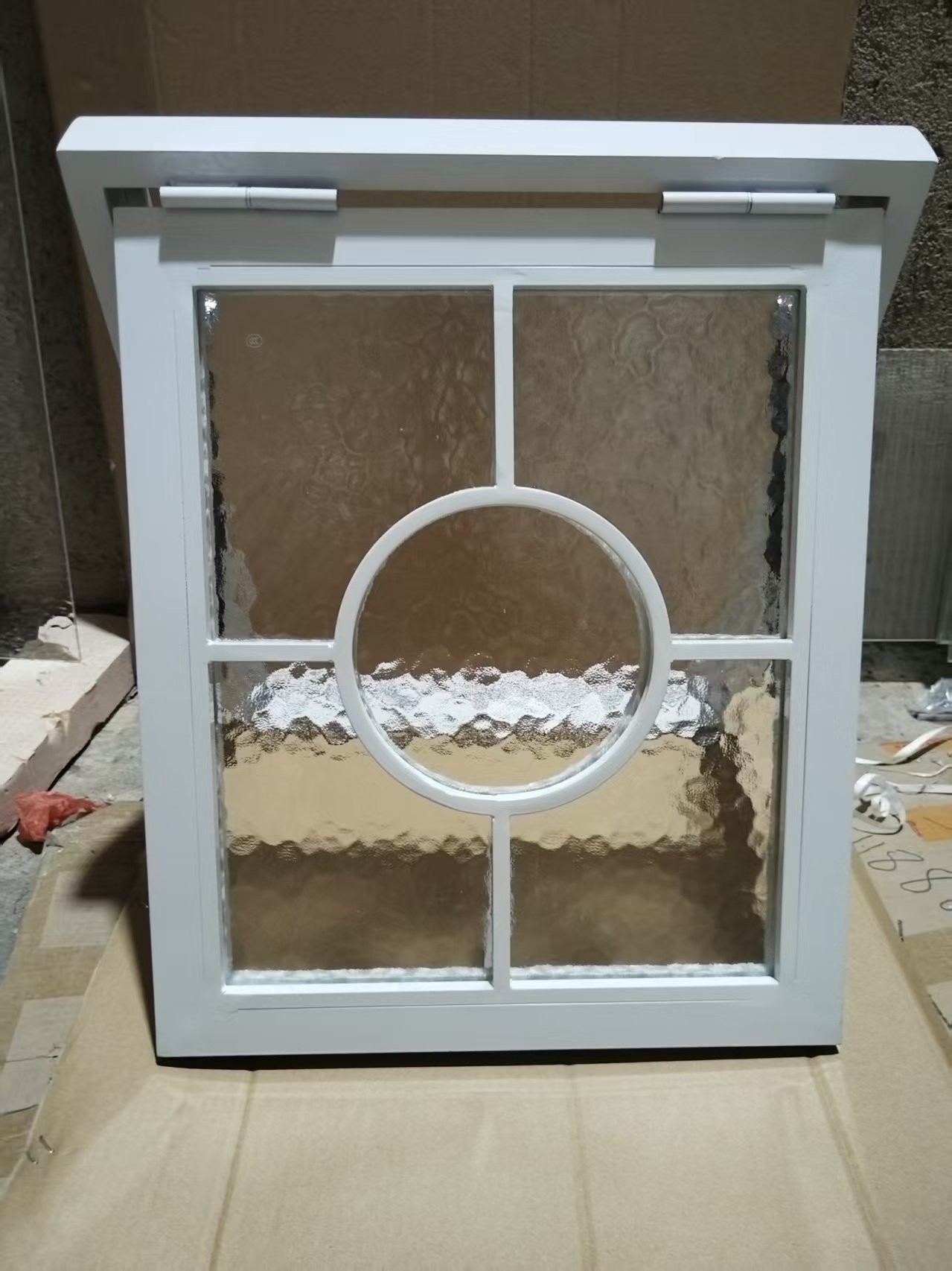 Dark Bathroom Aluminum Alloy Small Window Flip Hydraulic Angle